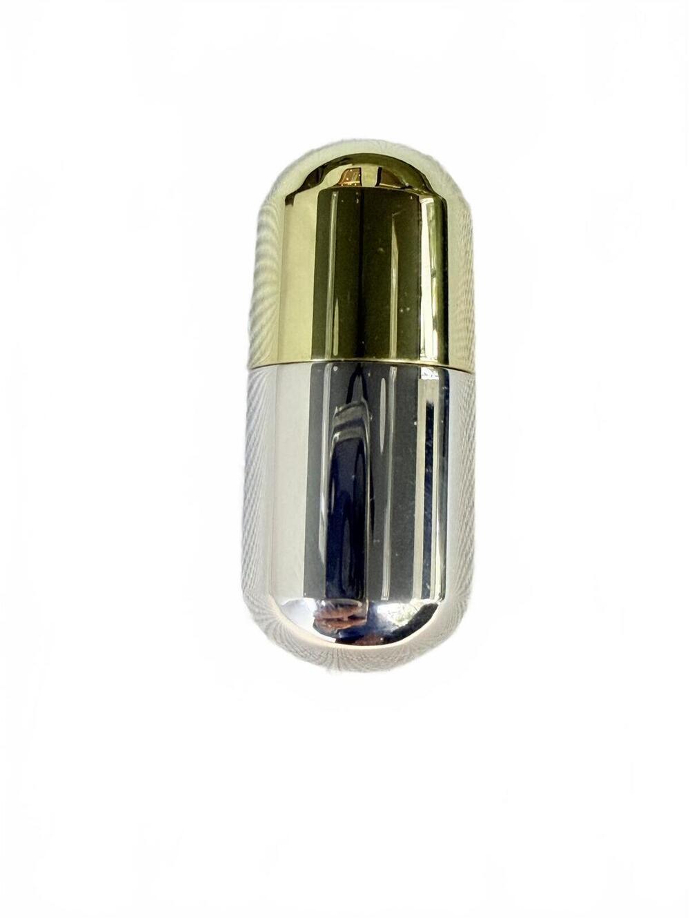 Asprey London Sterling Silver Vermeil Gold Capsule Pill Box Case Luxury